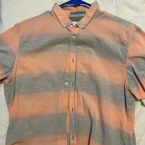 Calvin Klein Pink and Grey button up short sleeve